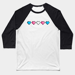 Pride Pixel Hearts Baseball T-Shirt
